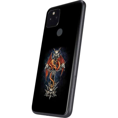 Gothic Dragon & Skull Cross by Sarah Richter Google Pixel 4a 5G Skin